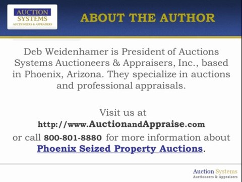 Phoenix Seized Property Auction: Assortment, Quality and Good Deals!