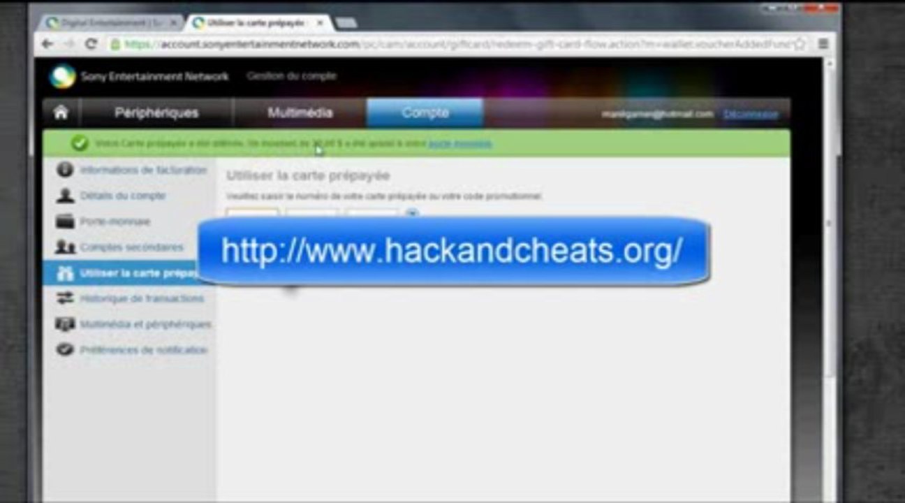 Comment Avoir des Codes PSN Gratuit [Français] mai - juin 2013 mettre à jour