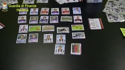 Modena - Sequestrate 5,7 milioni di false figurine Panini (15.05.13)