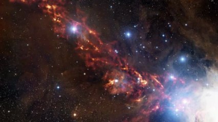 Un regard rapproché d'une partie de la nébuleuse d'Orion