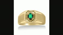 14ct Oval Emerald Mens Ring Crafted In Solid Yellow Gold Review