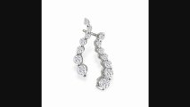 Radiant 12ct Journey Diamond Earrings In 14k White Gold Review
