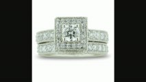 1 12ct Princess Diamond Bridal Set In 14k White Gold Review