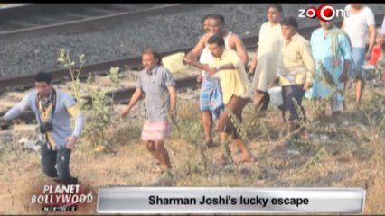 Sharman Joshi miraculously escaped being hit by a train