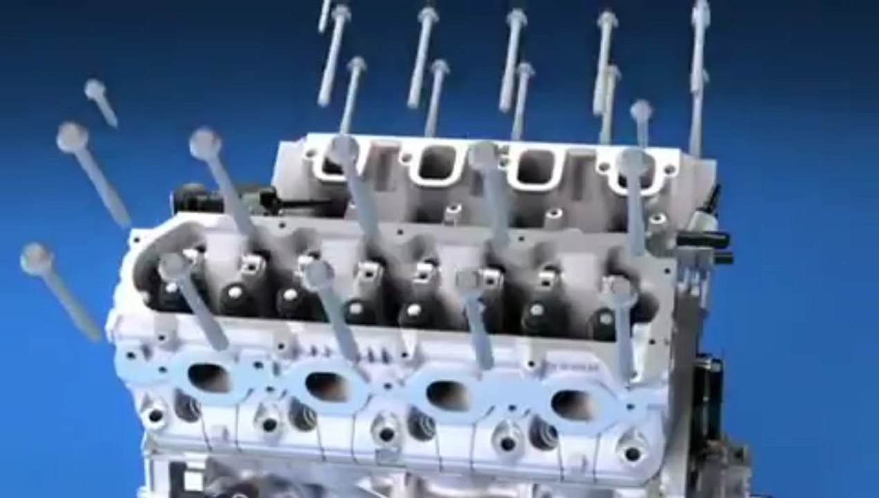 Assemblage du moteur de la Corvette C7