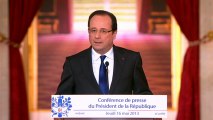 Allocution du président de la République en ouverture de la conférence de presse du 16 mai 2013 #ConfPR