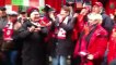 Les supporters des "Bulls" du RC Toulon chante le pilou-pilou à Dublin