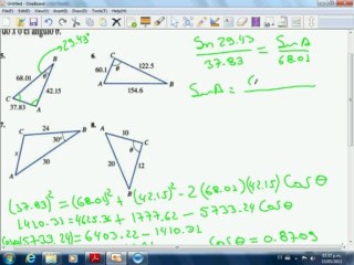 Resolución de triangulos por ley de cosenos