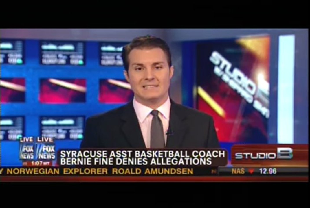 Sex Scandal At Syracuse University? Jim Boeheim. Mike Bako on Fox News. Syracuse University.