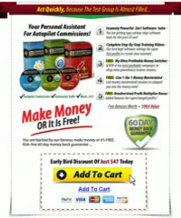 " Commission Autopilot - Insane Epc - 70% Commissions! (view mobile)  |  Commission Autopilot - Insane Epc - 70% Commissions! (view mobile) "