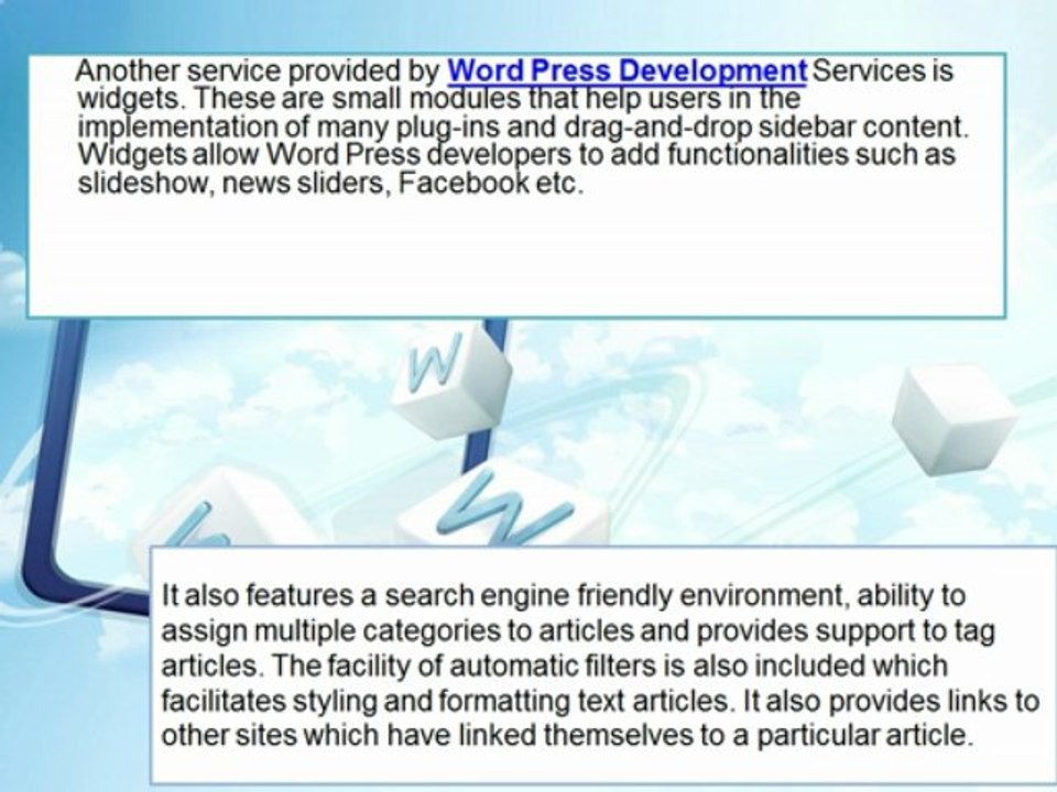 WordPress Development Services- Caters Sophisticated Content Needs