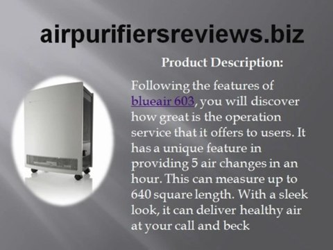Blueair 603 Air Purifier Reviews