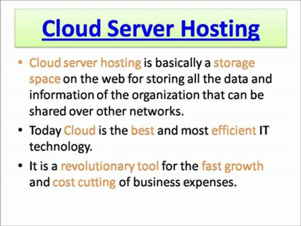 Cloud Server Hosting
