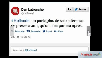 F HOLLANDE "Leader" FRANCE face à presse - B'Leader positionne les tweet du Président République - be Leader - by New3S