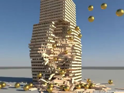 Over 5000 KEVA planks building - Bullet Physics