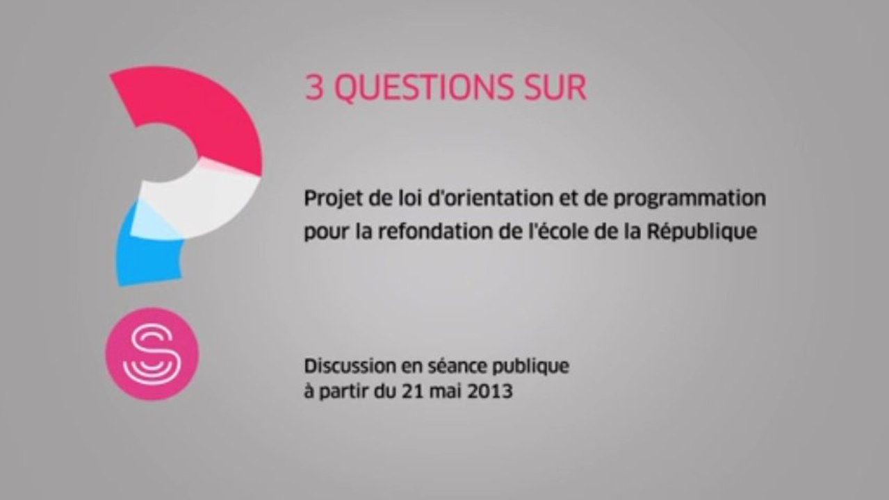 [Questions sur] Le projet de loi d'orientation et de programmation pour la refondation de l'école de la République