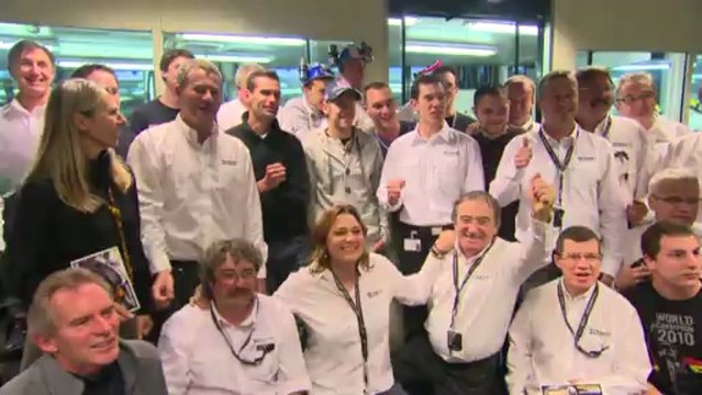 Sebastian Vettel rend visite à Renault Sport F1