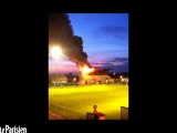 Incendie au stade de Claye-Souilly