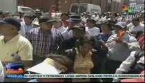 Empleados despedidos durante gob. de Fujimori protestaron en Lima