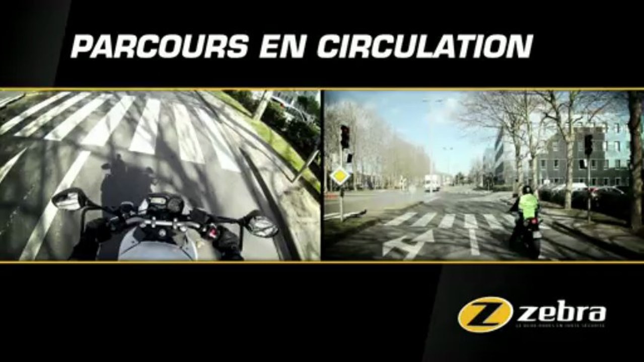 Zebra: permis A 2013: parcours en circulation