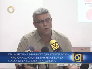 Alfonso Marquina dice que el desabastecimiento es producto de las políticas del gobierno