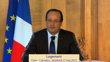 Discours du président de la République sur la politique du logement à Caen