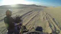 BMW R1200GS and Honda Transalp Riding over the Dunes of South Tunisia 2013