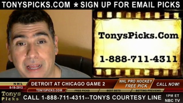 NHL Playoff Pick Game 2 Chicago Blackhawks versus Detroit Red Wings Odds Prediction Preview 5-18-2013