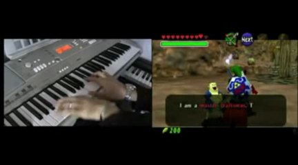 224p mono - KeyboardKad play Gerudo Valley from LoZ Ocarina of Time