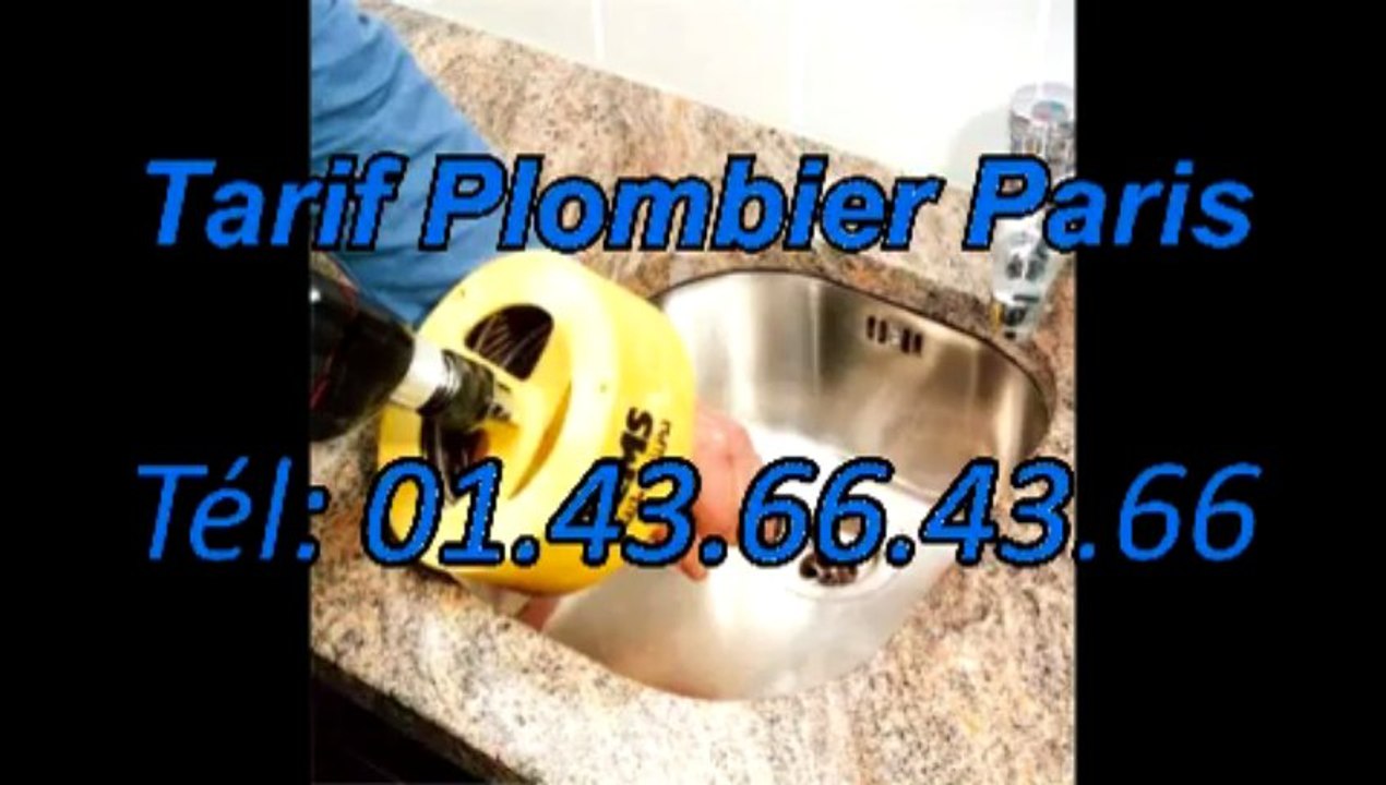 Tarif Plombier paris Tél: 01.43.66.43.66