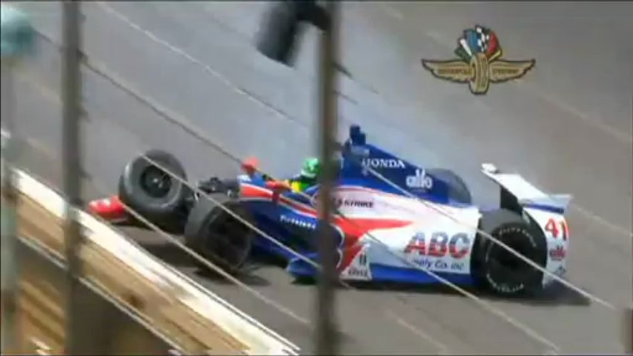 Indycar Indy 500 2013 Practise Conor Daly Huge CRASH
