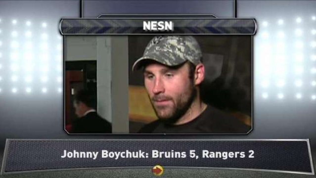 Bruins Beat Rangers; Senators Win in 2OT