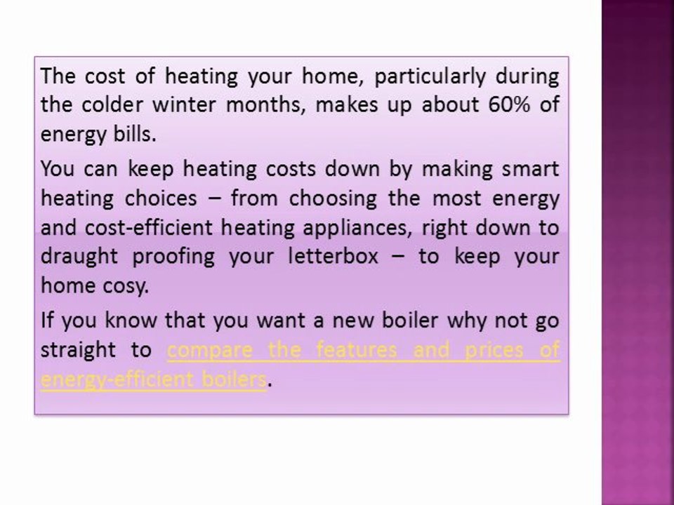 Boilers: Boiler energy efficiency