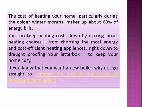 Boilers: Boiler energy efficiency