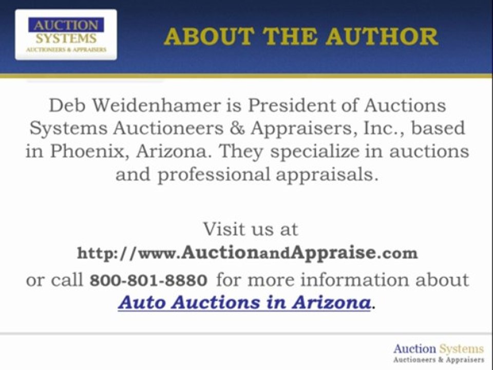 Auto Auctions in Arizona:  One of the Best Kept Secrets for Used Vehicles