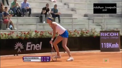 Kvitova vs Pavlyuchenkova 2012 Rome Highlights