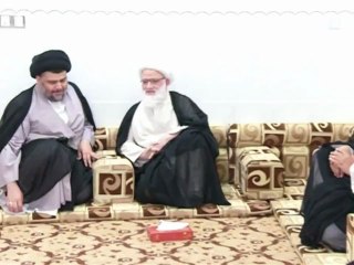 زيارة المرجع اليعقوبي الى السيد مقتدى الصدر