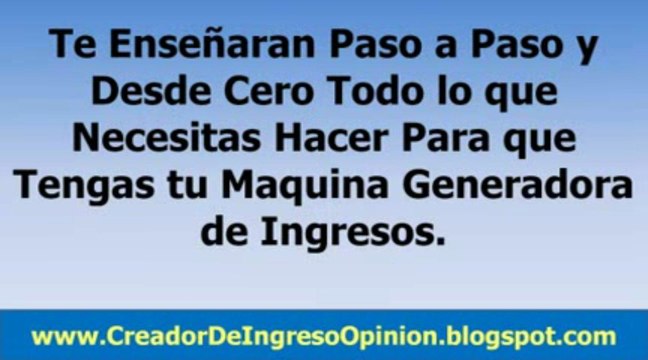 Creador De Ingresos - Por Gabriel Blanco (view mobile) | Creador De Ingresos - Por Gabriel Blanco (view mobile)