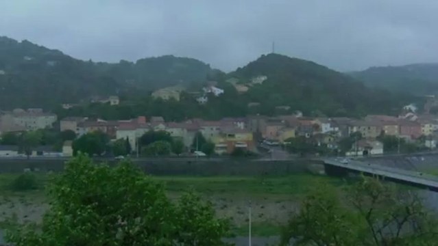 Fortes pluies sur Alès (Gard)