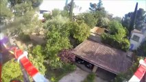 Drone HX4 avec GoPro : Vue aérienne du jardin