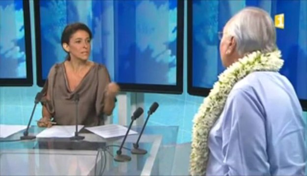 Le président Gaston Flosse Invité du journal de la 1ere