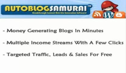 Auto Blog Samurai Software Suite *$15k Cash Prizes* By Paul Ponna | Auto Blog Samurai Software Suite *$15k Cash Prizes* By Paul Ponna