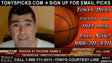 NBA Game 6 Pick Prediction Indiana Pacers versus New York Knicks Odds Playoff Preview 5-18-2012