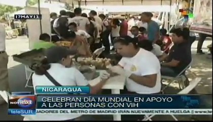 Nicaragua celebra con marcha Día Mundial en apoyo a personas con VIH
