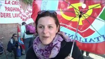 Manifestaciones en Italia contra el desempleo y las...