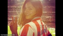 Malena Costa apoya a Mario Suárez en la final de Copa