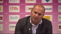 Conférence de presse Evian TG FC - Valenciennes FC : Pascal DUPRAZ (ETG) - Daniel  SANCHEZ (VAFC) - saison 2012/2013