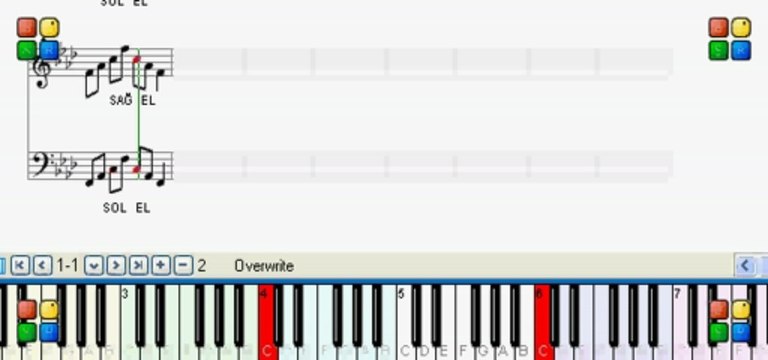 PİYANO DERSİ - Fa Minör gamı - ( 0543 232 91 22 : Taci Hoca )