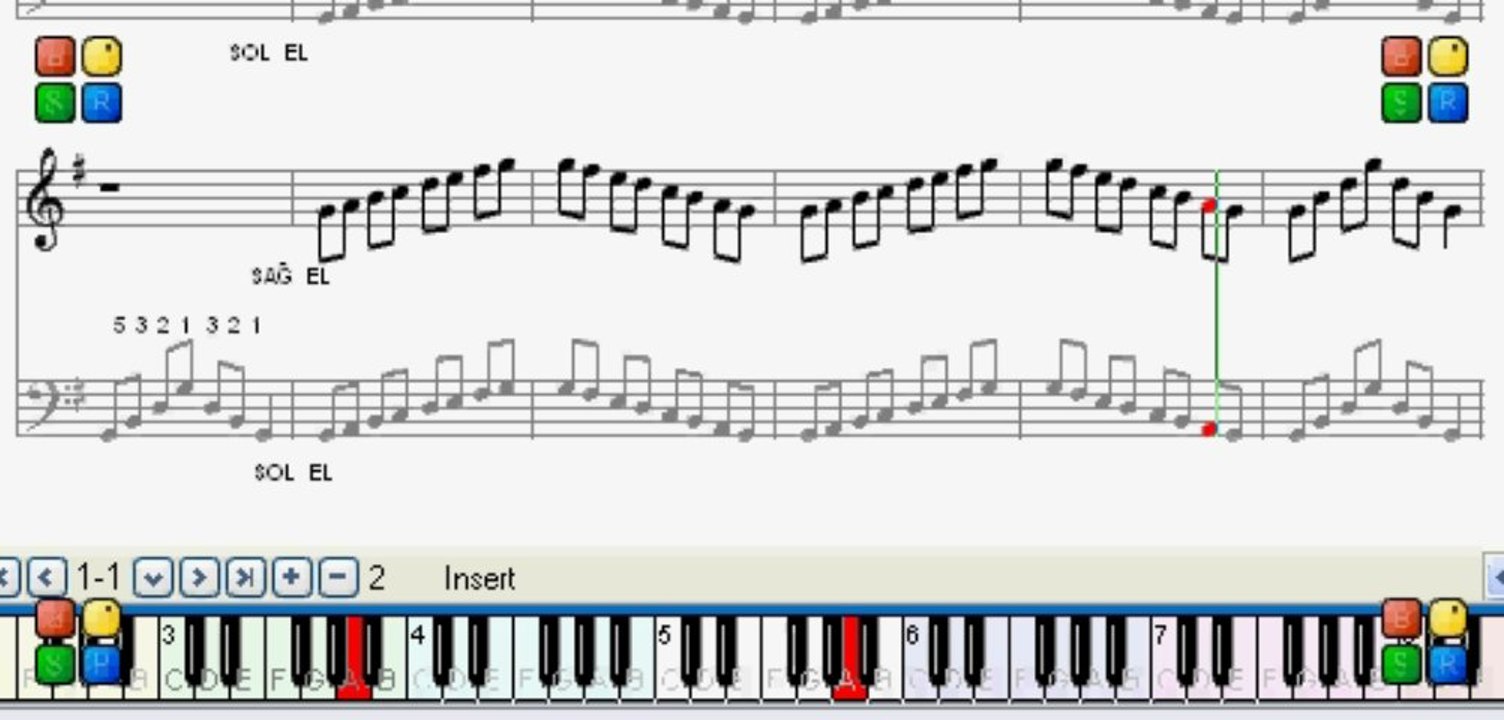 PİYANO  DERSİ  -  Sol  Majör  Gamı - ( 0543 232 91 22 : Taci Hoca )