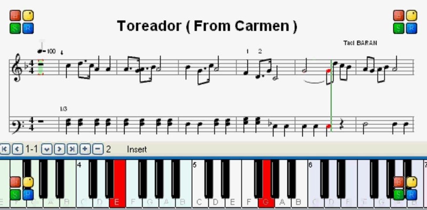 PİYANO  DERSİ  -  Toreador (From Carmen ) - ( 0543 232 91 22 : Taci Hoca )